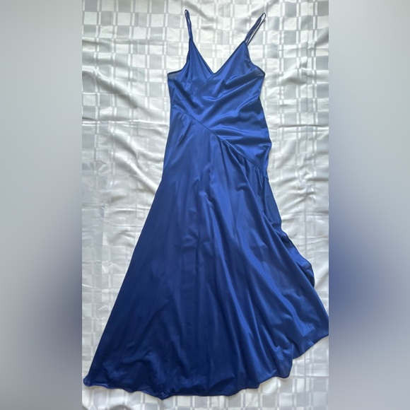 Undercover Wear Blue Vintage Asymmetrical Semi-sheer Full Length Night Dress - Picture 12 of 12
